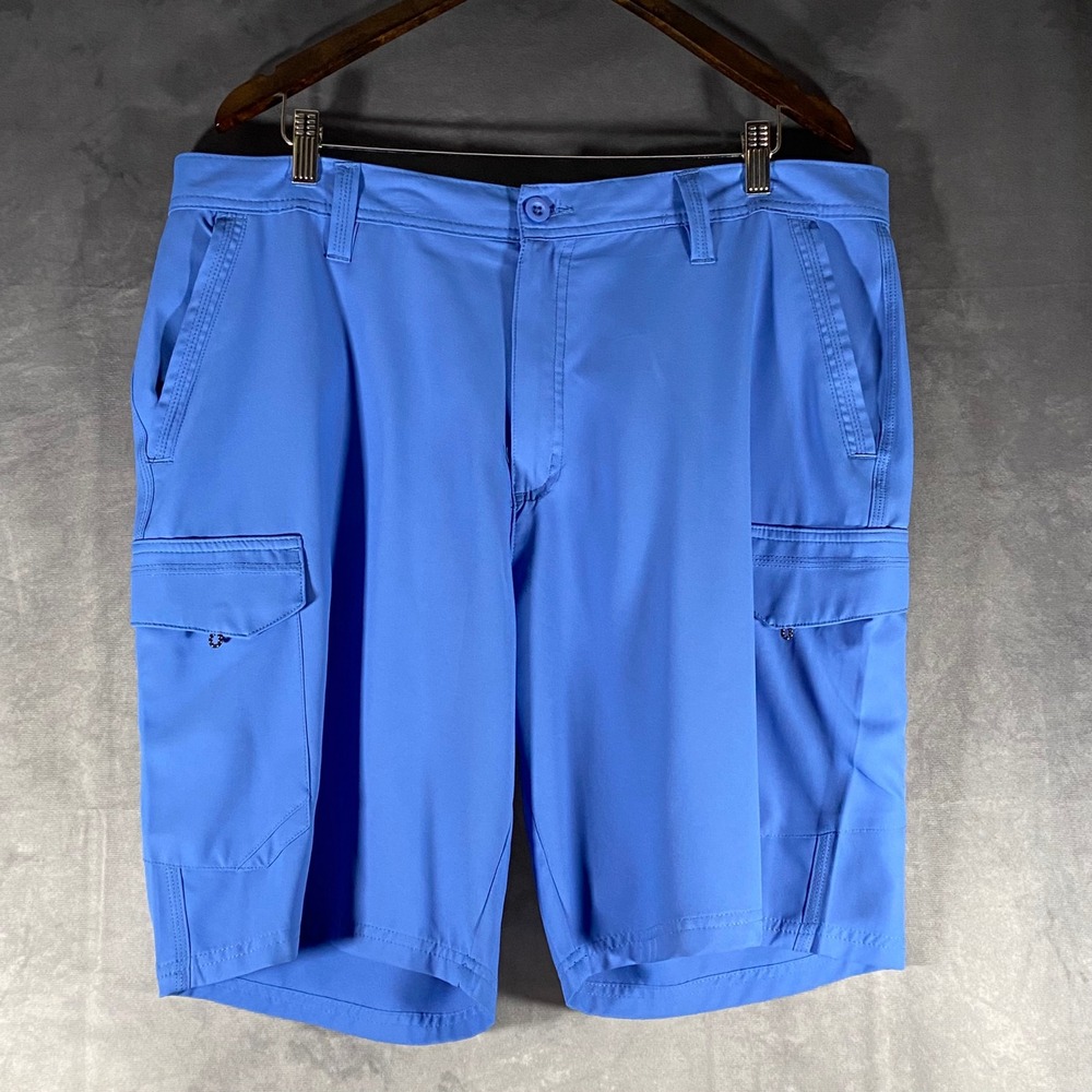 TNL Mode Mens Blue Cargo Shorts Size 40‎ Lightweight Polyester AF-CRG